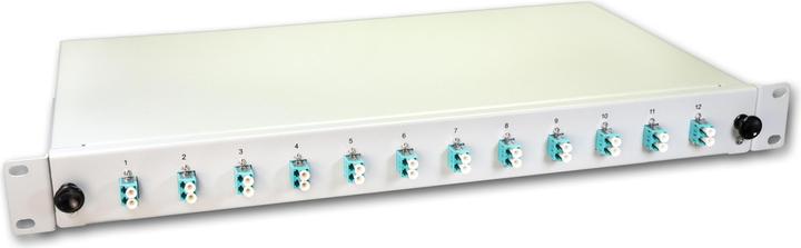 Actual product image Lightwin FO splice box, 24 fibers, 12x DLC multimode, 50/125µm OM3 pigtail splice boxes (1.50 m)