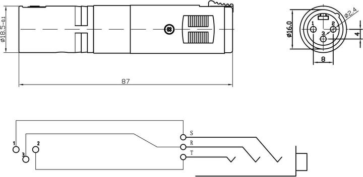 Actual product image Bemero XLR jack adapter BA1104 (Jack adapter)