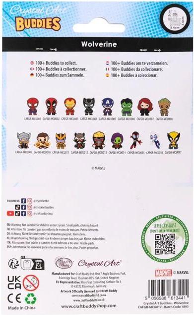 Actual product image Craft Buddy Crystal Art Buddy - Wolverine
