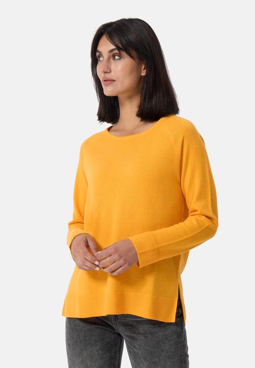 Produktbild Cash-Mere Kaschmir Rundhals Pullover mit Seitenschlitzen (L)