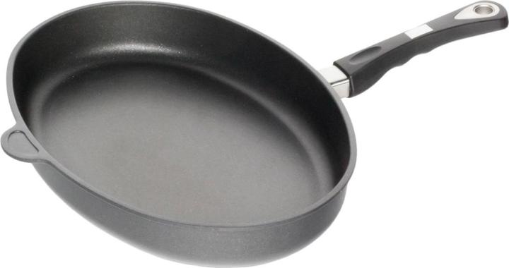 Image du produit AMT I-4127 Poêle à poisson à induction en fonte d'aluminium 41 x 27 cm, hauteur 5 cm (41 cm, Poêle à frire, Aluminium)