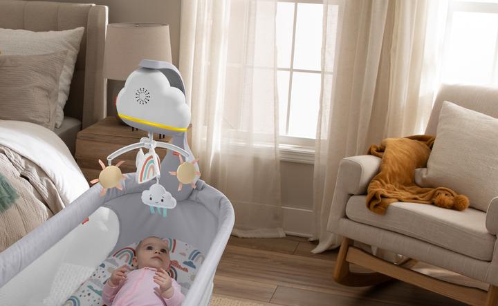 Productafbeelding Fisher-Price Mobiel en muziekdoos voor babybedje Regenboog