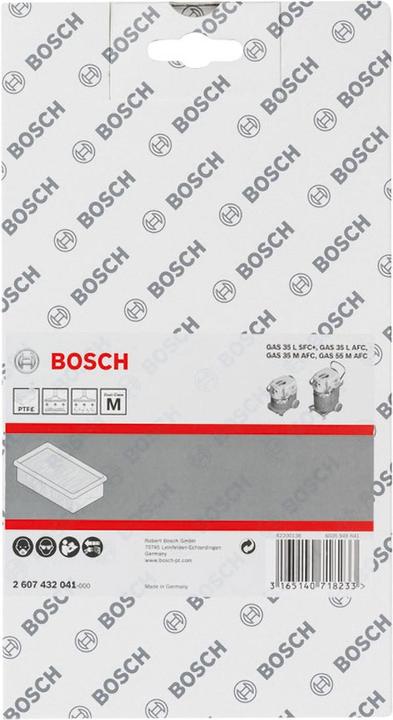 Actual product image Bosch Professional Zubehör Polytetraflourethylene flat pleated filter. For hoover