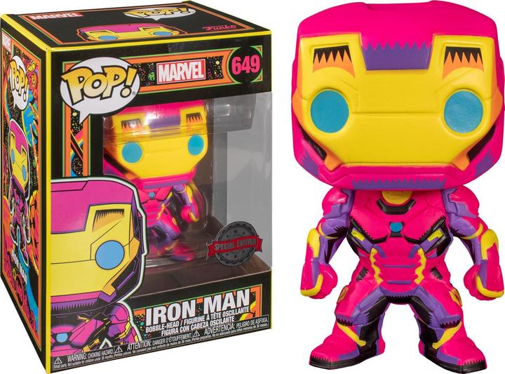 Actual product image Funko POP! - Marvel - Black Light: Iron Man