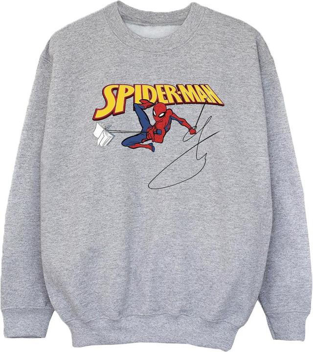 Actual product image Girls Spider-Man With A Book Sweatshirt (104)