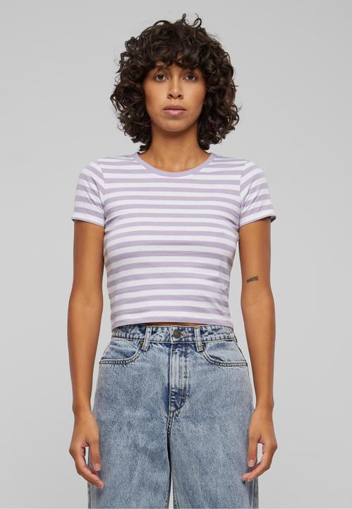 Actual product image Urban Classics Ladies Short Striped Tee - 142651 (4XL)