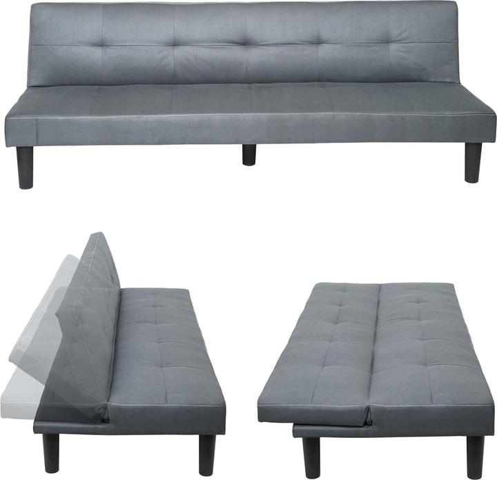 Immagine prodotto Swisshandel24 Divano a 3 posti, divano letto divano letto per ospiti divano pieghevole, funzione letto 195cm (3 posti)