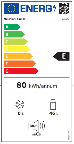 Energie-Label Melchioni Igloo (46 l)