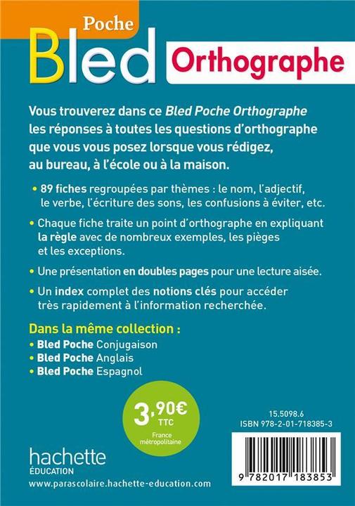 Immagine prodotto Bled orthographe : toutes les règles et de nombreux exemples (Francese, Berlion Daniel, 2022)