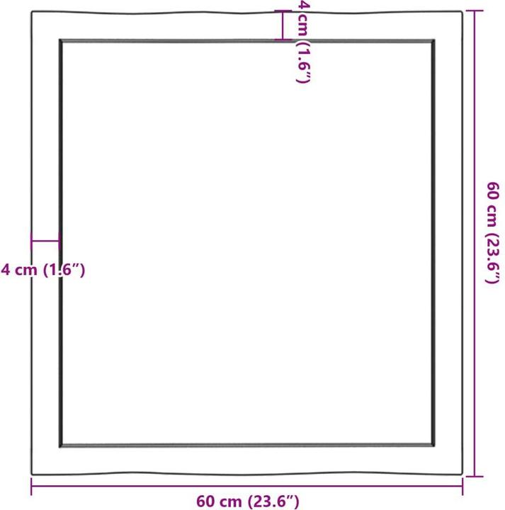 Actual product image VidaXL Chaim (60 x 60 x 6 cm)