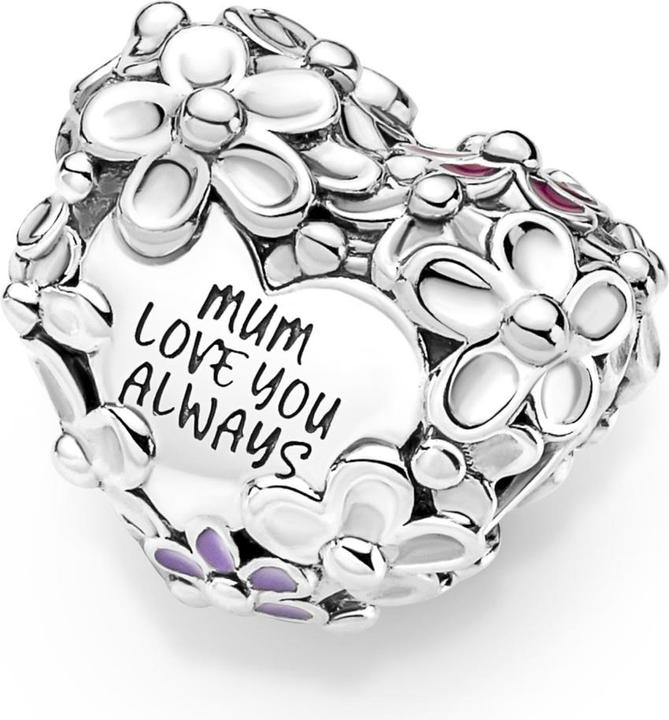 Actual product image Pandora Charm Mum Daisy Heart (Sterling silver 925)