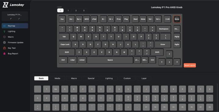 Actual product image Keychron Lemokey P1 Pro (CH, Wireless, Cable)