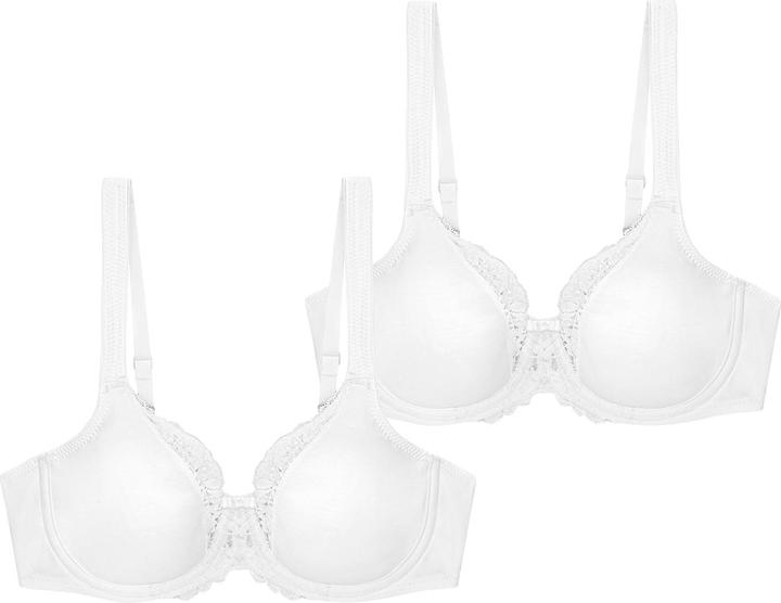 Immagine prodotto Triumph Reggiseno moderno in pizzo e cotone con ferretto (85 D, Confezione da 2)