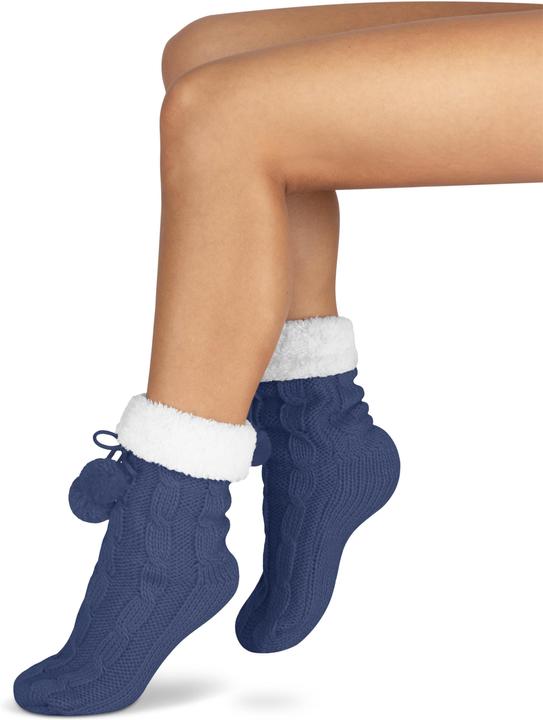 Image du produit Normani Chaussons en tricot avec pompon et ABS (Une unité par pack, 40 - 44)
