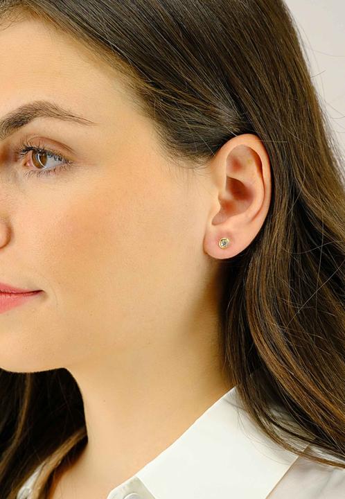 Actual product image Muau Stud earrings (Red gold or silver, Yellow gold, White gold)