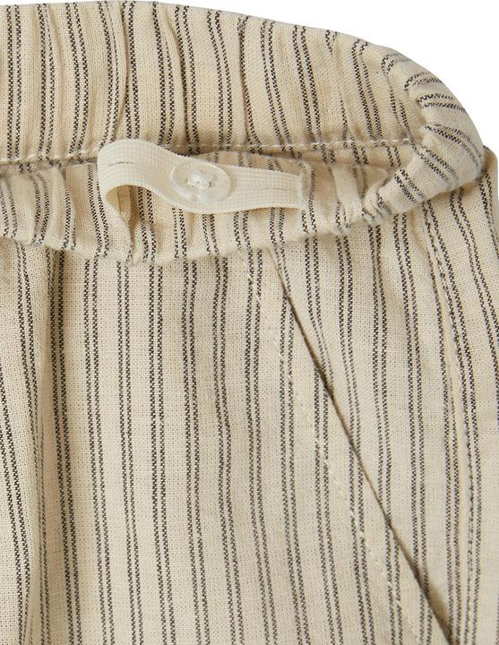 Actual product image Vertbaudet Wide boys' trousers with stripes, linen mix (92)