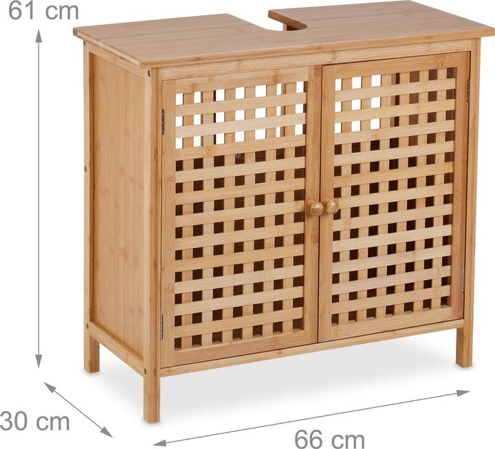 Produktbild Relaxdays Waschbeckenunterschrank (66 x 30 x 61 cm)
