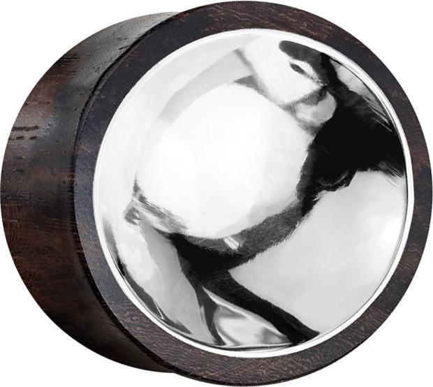 Produktbild Star Piercing Flared Plug aus Sonoholz mit Silberzinn (Organisch, ohne Messing)