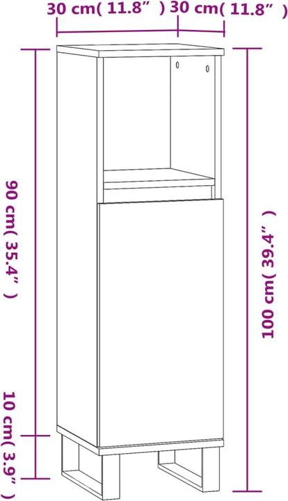 Actual product image VidaXL Arduin (30 x 30 x 100 cm)