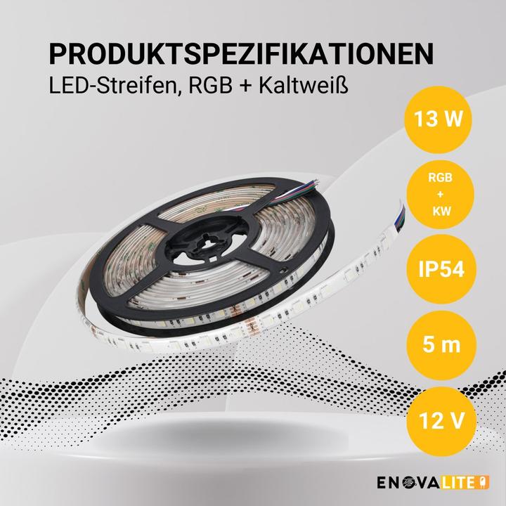 Image du produit Enovalite Bande LED (RGB, 500 cm)