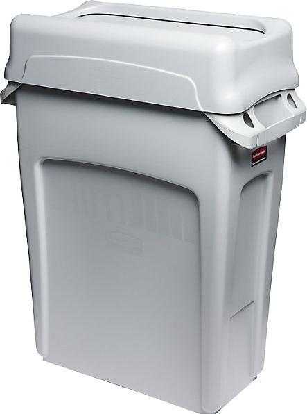 Actual product image Rubbermaid SLIM JIM® recyclable waste collector, capacity 60 l, swing lid, grey. (60 l)
