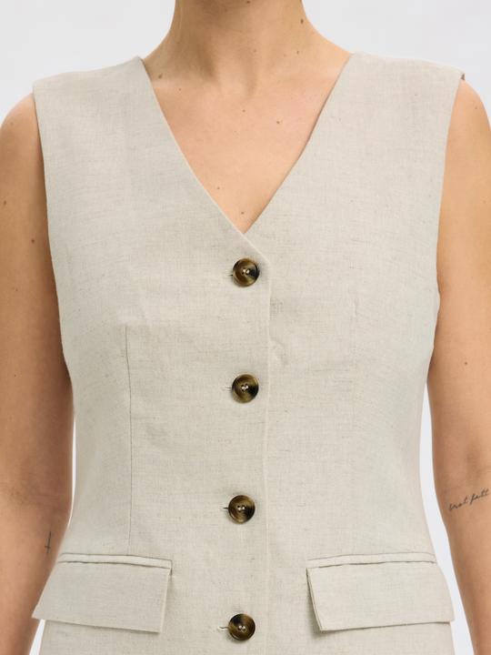 Produktbild Selected Femme Ärmelloses Kleid aus Leinengemisch (42)
