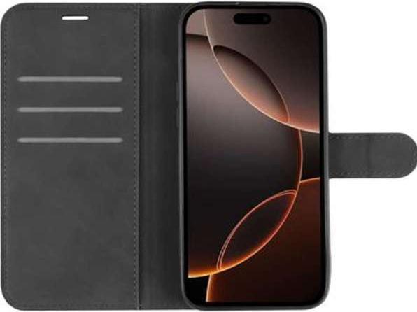 Immagine prodotto Just in Case Custodia a libro Premium in pelle di maiale nera per Apple iPhone 16 Pro (Apple iPhone 16 Pro)