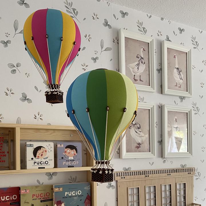 Produktbild Super Balloon Deko Heissluftballon Pink Blau Gelb (1 x)