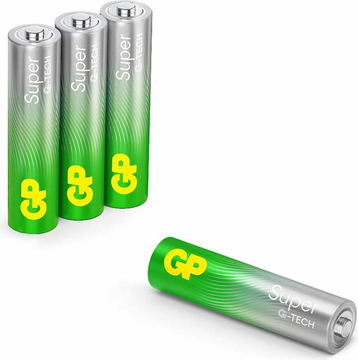 Produktbild GP Batteries 1x4 GP Super Alkaline 1,5V AAA Micro LR03 Neu 03024AETA-B4 (4 Stk., AAA)