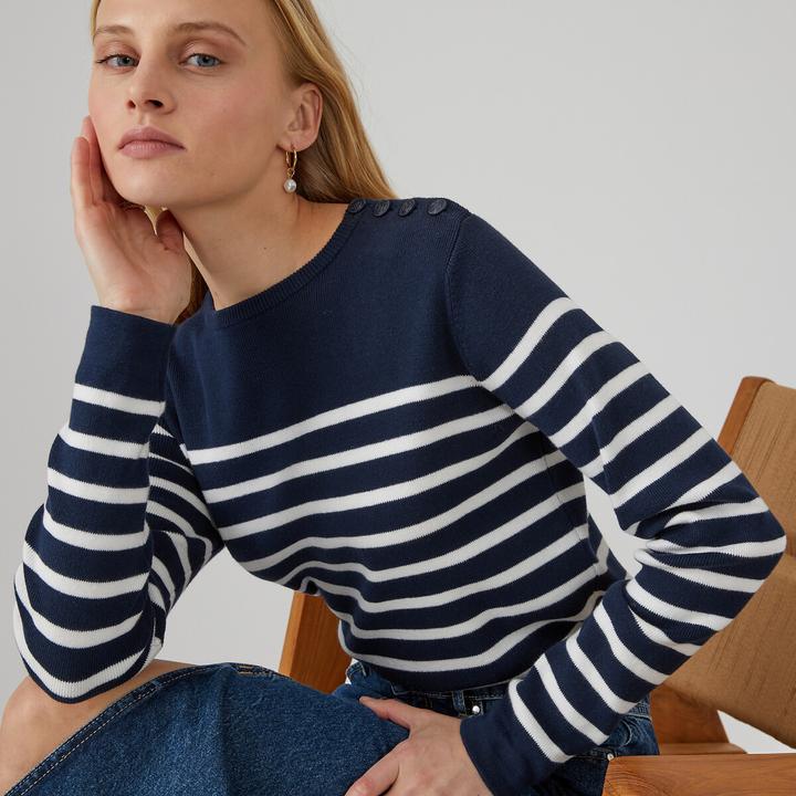 Actual product image La Redoute Collections Organic cotton sailor jumper (M)