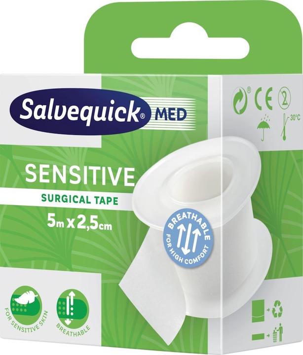 Cederroth Salvequick MED Fixierpflaster sensitiv, 25mm x 5m (1 x)