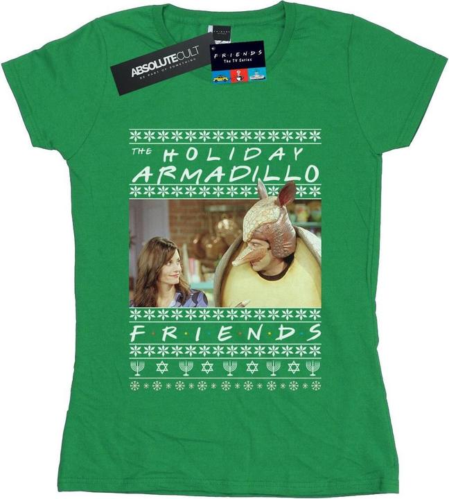Actual product image Friends Womens/Ladies Fair Isle Holiday Armadillo Cotton T-Shirt (S)