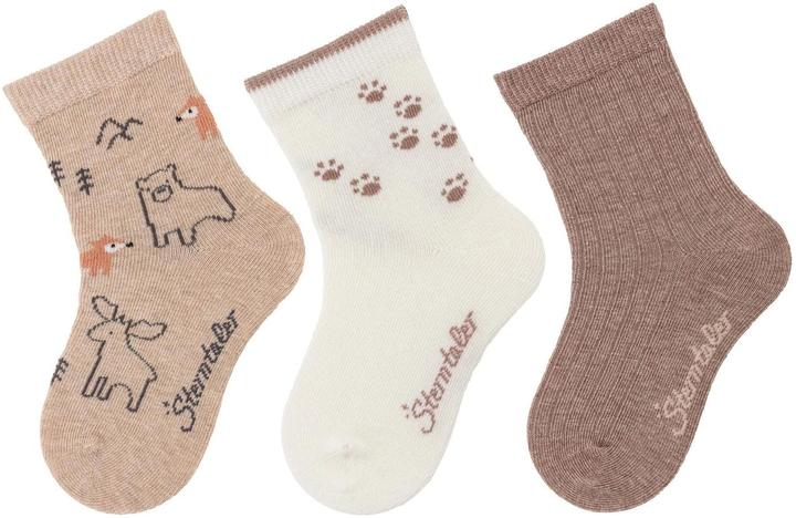 Actual product image Sterntaler Socks set of 3 forest animals size 27/30 (pack of 3, 27 - 30)