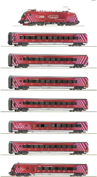 Produktbild Roco 5500002 H0 8er-Set Railjet 100 Jahre der ÖBB (Spur H0)