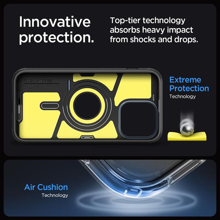 Actual product image Spigen Tough Armor MagSafe, metal slate - iPhone 15 Pro (Apple iPhone 15 Pro)