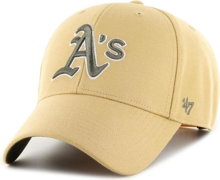 Actual product image 47 Brand Snapback Cap - World Series Oakland Athletics Tan
