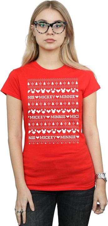 Produktbild Disney Mickey And Minnie Christmas Fair Isle TShirt (S)