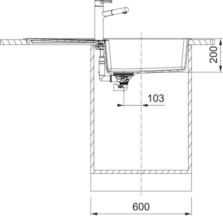 Produktbild Franke Farbspüle Fragranit Centro CNG 611-100 (43.50 cm, 60 cm)
