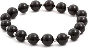Image du produit Beneto Bracelet perle fait en ofack onyx MINK24 - Longueur : 19 cm (L) (19 cm)
