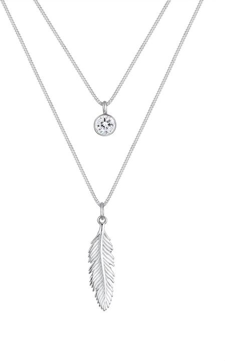 Elli Feder, Boho (925er Sterling Silber, Glaskristall, 45 - 55 cm)