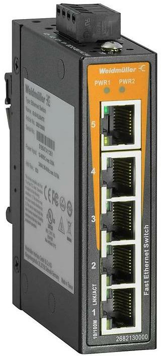 Produktbild Weidmüller WEI IE-SW-EL05-5TX Netzwerk Switch unmanaged Fast Ethernet Anzahl Ports 5x (5 Ports)