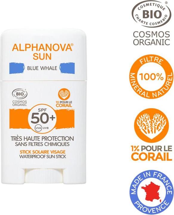 Image du produit Alphanova SUN Bio STICK SPF50+ BLEU très haute protection stick (Spray solaire, SPF 50+, 12 ml, 12 g)