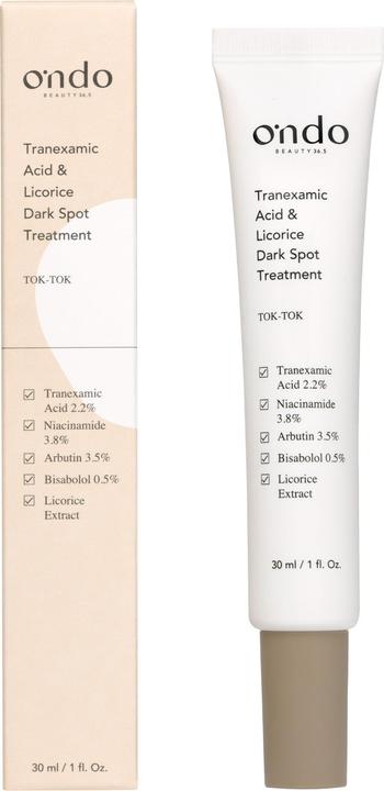 Immagine prodotto Ondo Trattamento delle macchie scure a base di acido tranexamico e liquirizia (30 ml, Crema da giorno)
