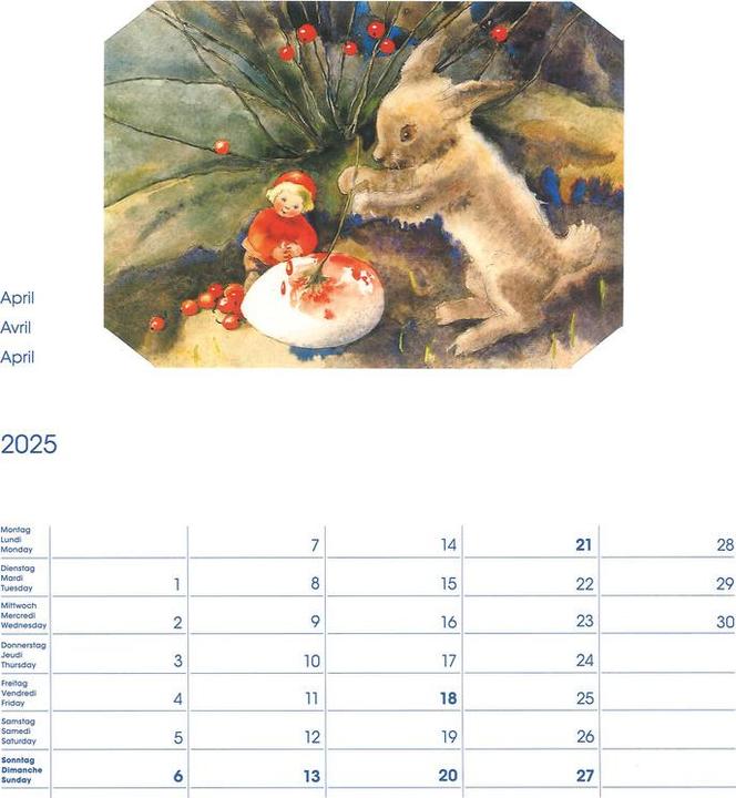 Produktbild Cosa Bildkalender Mili Weber (23 x 27 cm, Harter Einband, Deutsch, Französisch, Italienisch, Englisch)