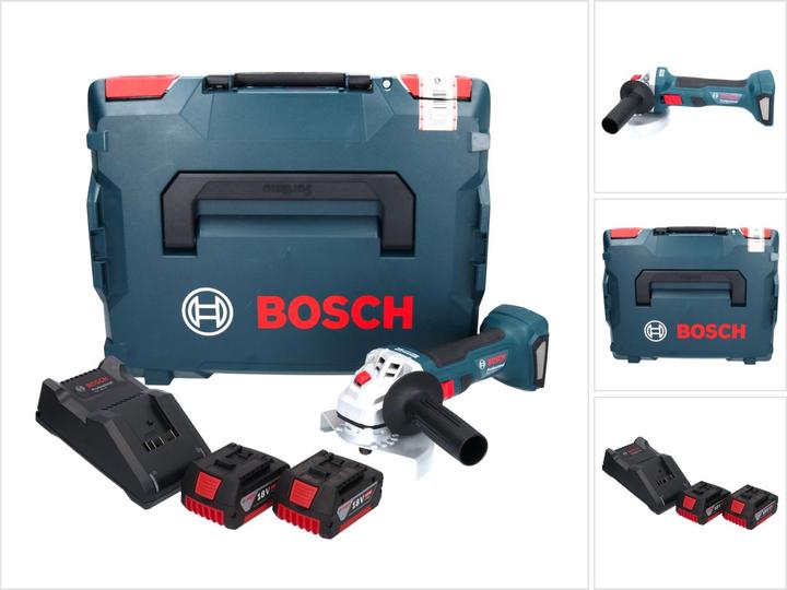 Produktbild Bosch Professional Bosch GWS 18V-7 Professional Akku Winkelschleifer 18 V 125 mm 22,23 mm Brushless + 2x Akku 5,0 Ah + (125 mm)