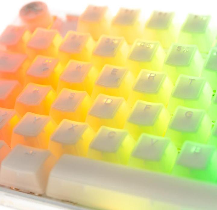 Actual product image Ducky One 3 Aura White TKL Gaming Keyboard, RGB LED - MX-Blue (DE, Cable)