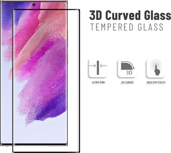 Actual product image Evelatus Galaxy S22 Ultra 3D Full Edge Glue Glass (1 Piece, Samsung Galaxy S22 Ultra)