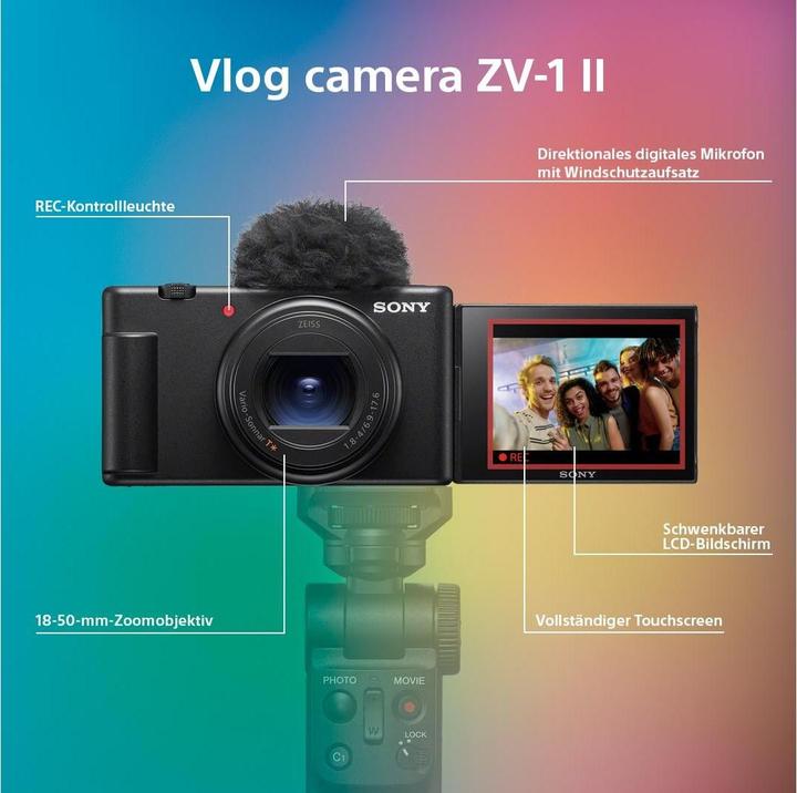 Image du produit Sony ZV-1 II (18 - 50 mm, 20.10 Mpx, 1")