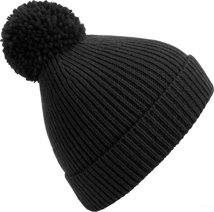 Image du produit Beechfield Bonnet à pompon en tricot à côtes Engineered (Taille unique)