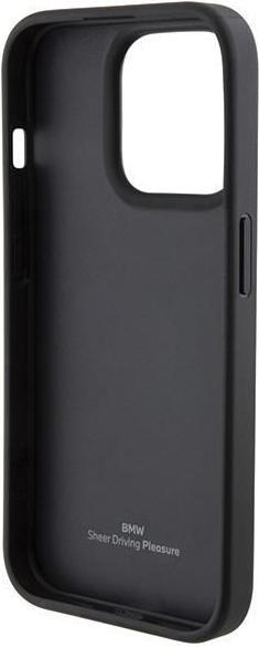Produktbild BMW BMHCP15L22RDPK iPhone 15 Pro 6.1" czarny/black hardcase Leather Textured & Stripe (Apple iPhone 15 Pro)